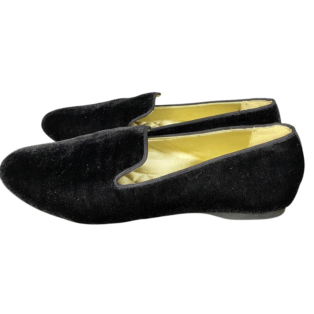 Birdies The Starling Black Velvet Smoking Slipper Loafers‎ Flats Womens 8 - Picture 6 of 13